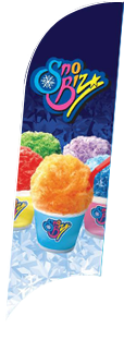 Shave ice business flag
